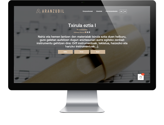 Aranzubil Argitaletxeari garaturiko web proiektua